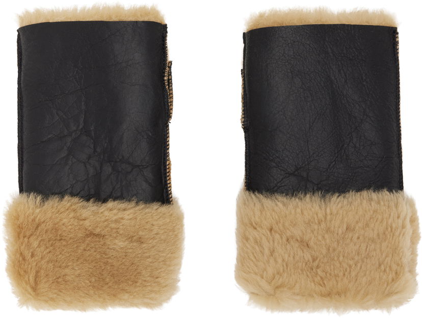 Rukavice OUR LEGACY Our Legacy Blizzard Shearling Gloves Crna | A4258BNS