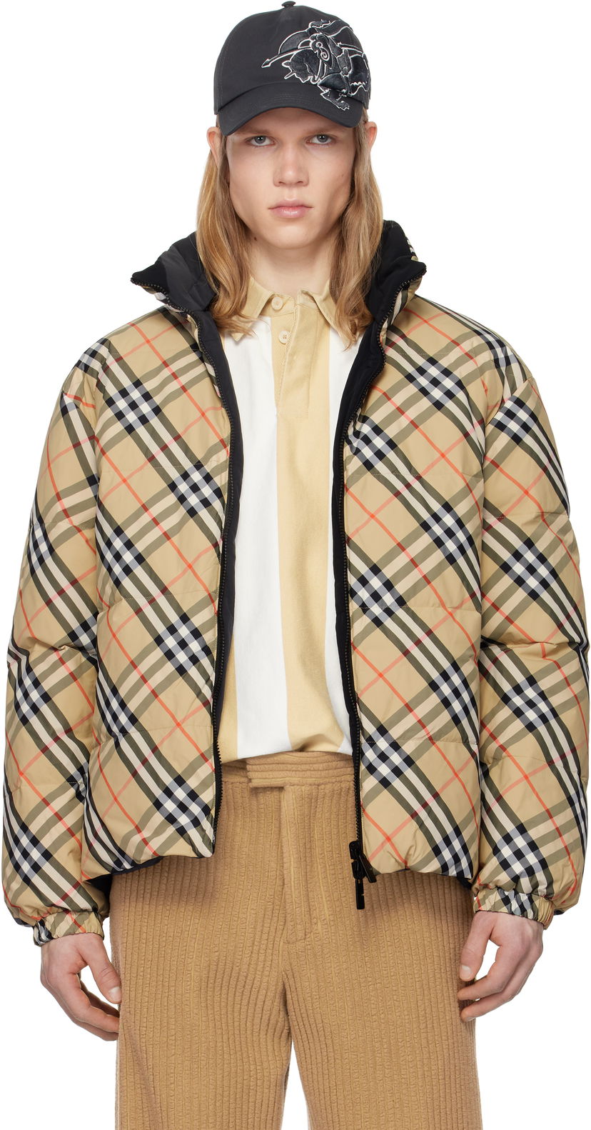 Pernata jakna Burberry Burberry Reversible Check Down Puffer Jacket Bež | 8103931
