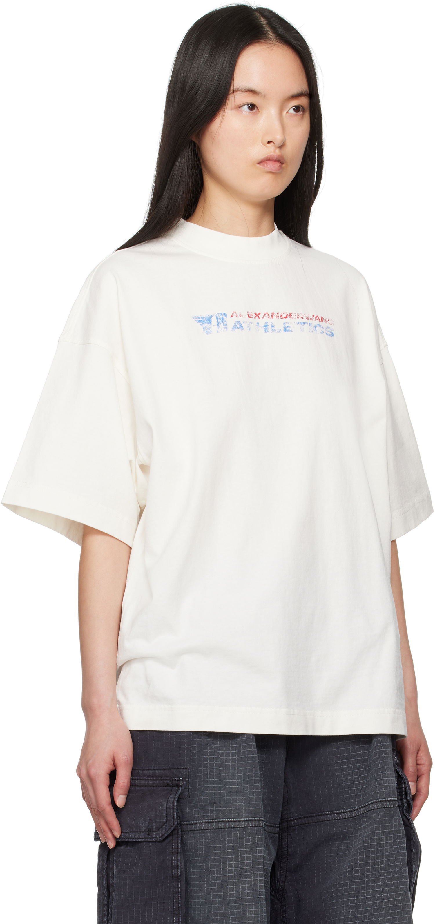 Majica kratkih rukava Alexander Wang Alexander Wang Logo-Print T-Shirt Bijela | UCC2251835, 1