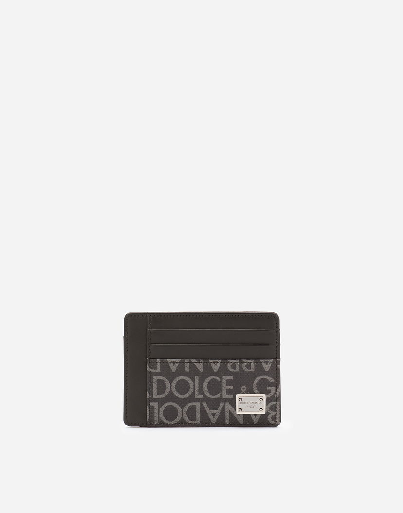 Novčanik Dolce & Gabbana Coated Jacquard Card Holder Crna | BP3325AJ7058B969