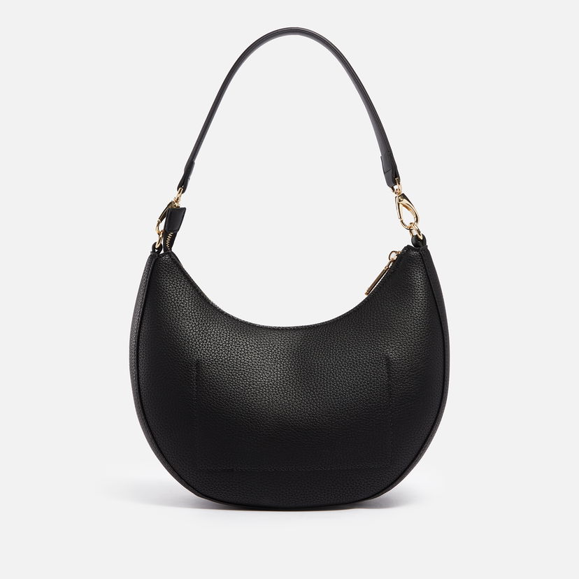 Torba za rame Valentino Alexia Faux Leather Hobo Bag Crna | VBS5A808001