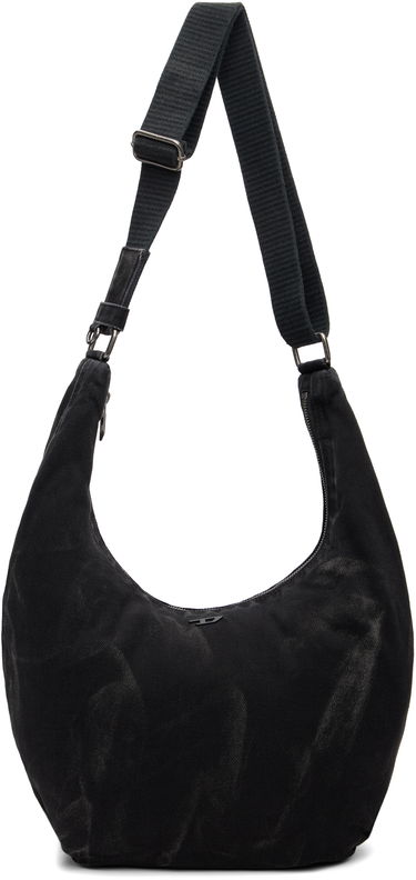 Torba za rame Diesel Rave X Washed Denim Crescent Shoulder Bag Crna | X10414-P4485-T8013, 0