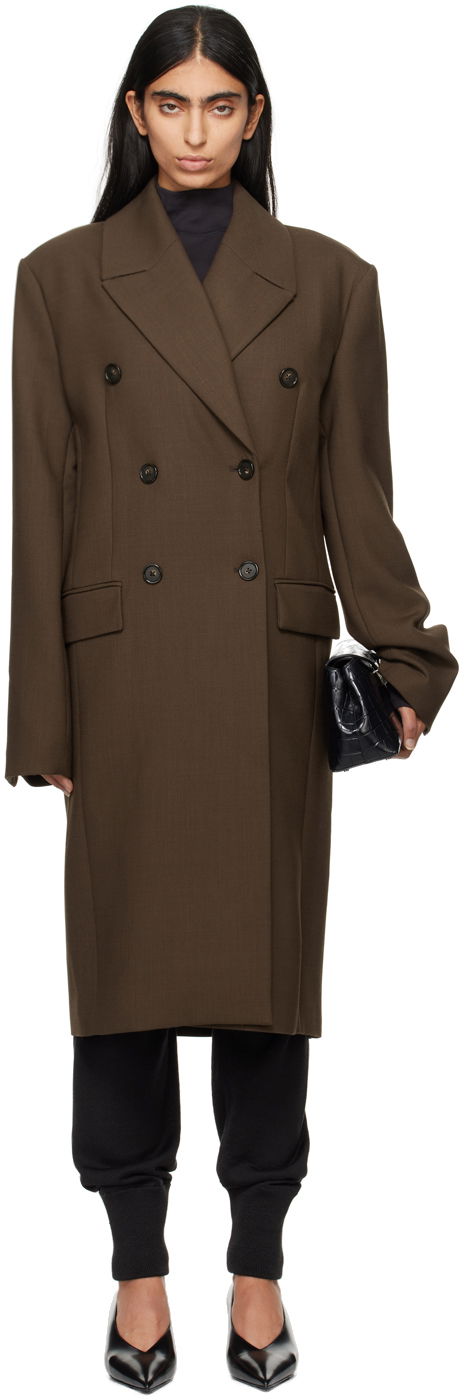 Torba za rame TOTEME TOTEME Midi Double Breasted Coat Crna | 244-WRO0147-FB0061