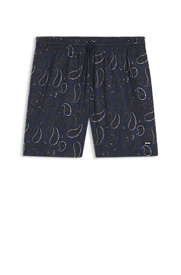 Kratke hlače BOSS Paisley Print Swim Shorts Tamnoplava | 50544547
