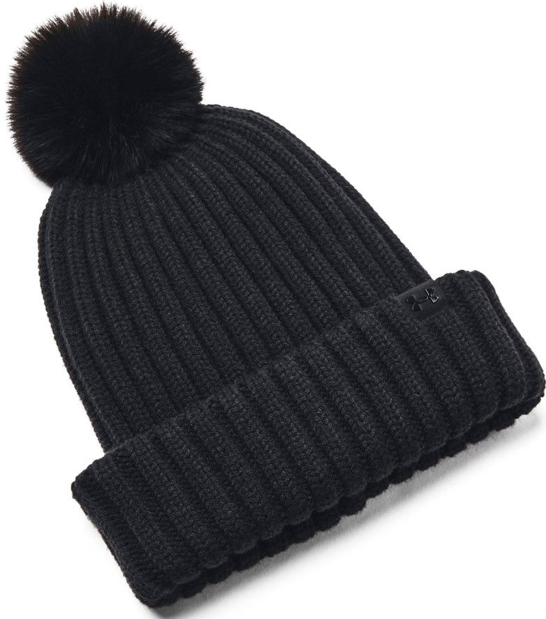 Kapica Under Armour Halftime Pom Beanie Hat Crna | 1386637-001