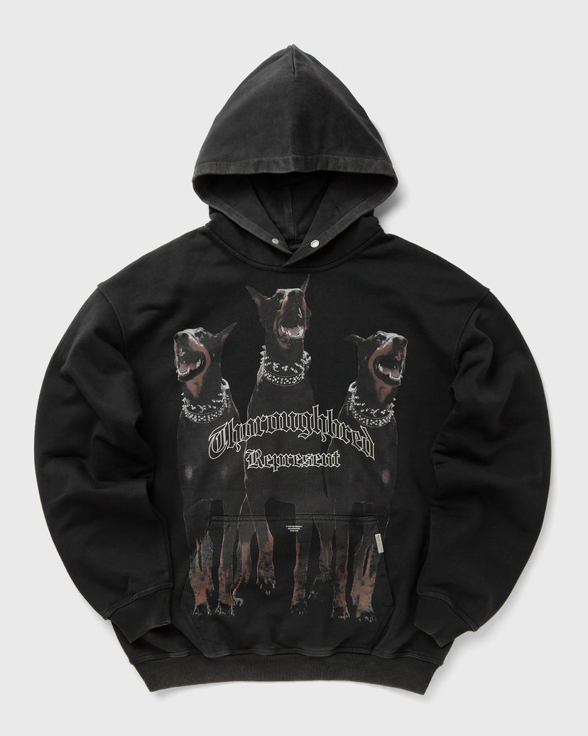 Dukserice Represent Clo Represent THOROUGHBRED HOODIE Crna | MLM41134-003