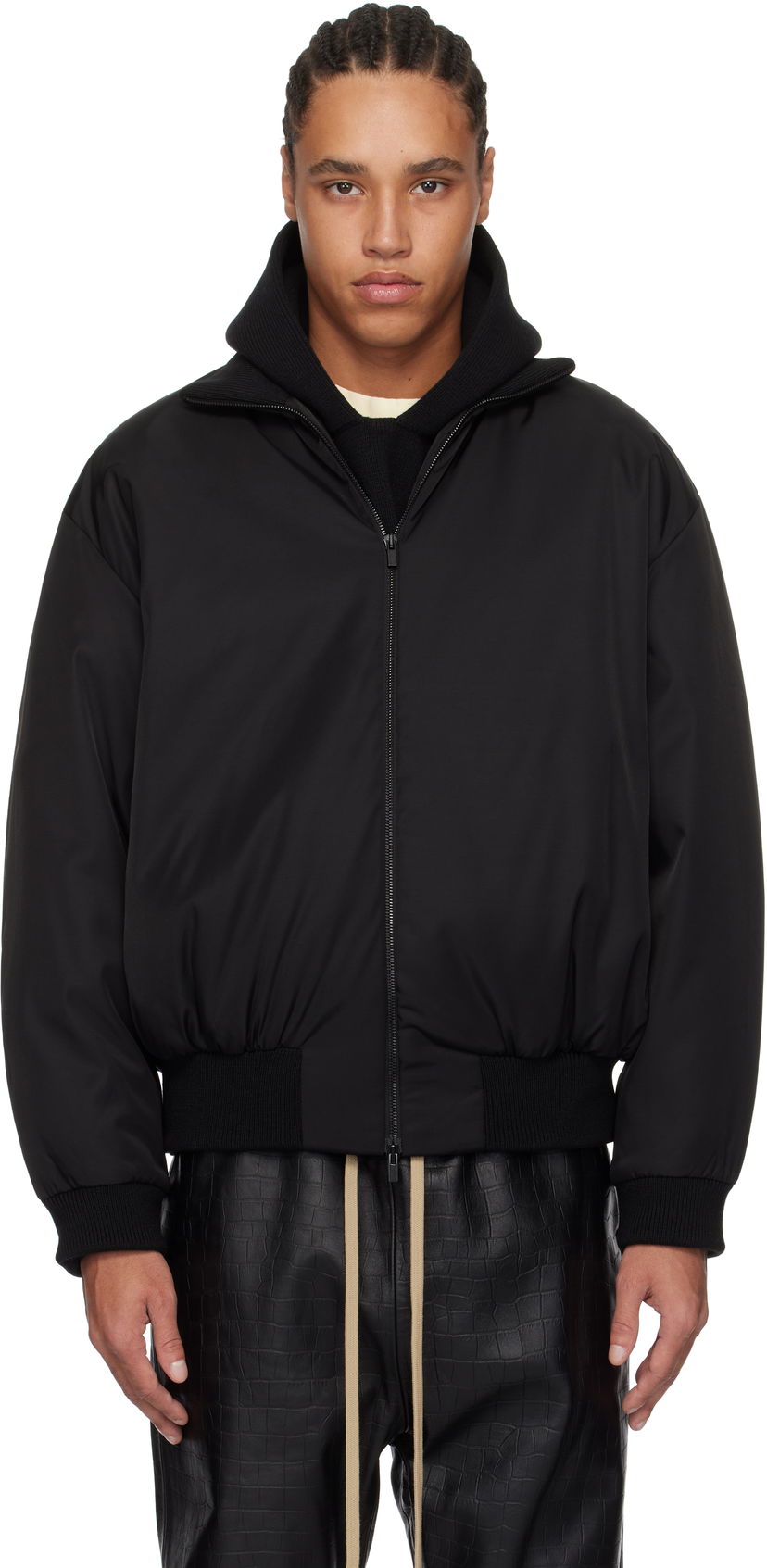 Bomber jakna Fear of God Fear of God Nylon Wool Bomber Jacket Crna | FGE230-326NYW
