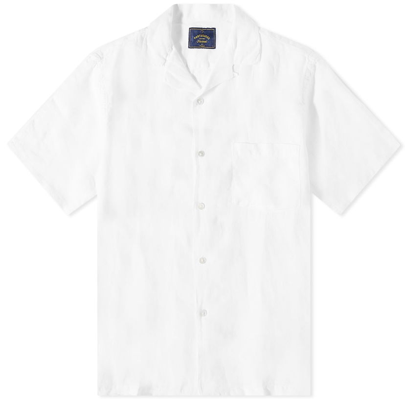 Košulja Portuguese Flannel Portuguese Flannel Linen Camp Vacation Shirt Bijela | SS23-0100WHT