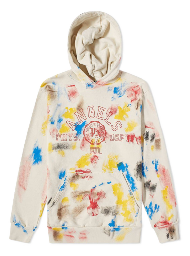 Dukserice Palm Angels Printed College Logo Popover Hoodie Bež | PMBB058S22FLE0210325