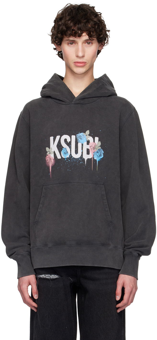 Dukserice Ksubi Graff Rose Graphic Print Hoodie Crna | MPF24FL010