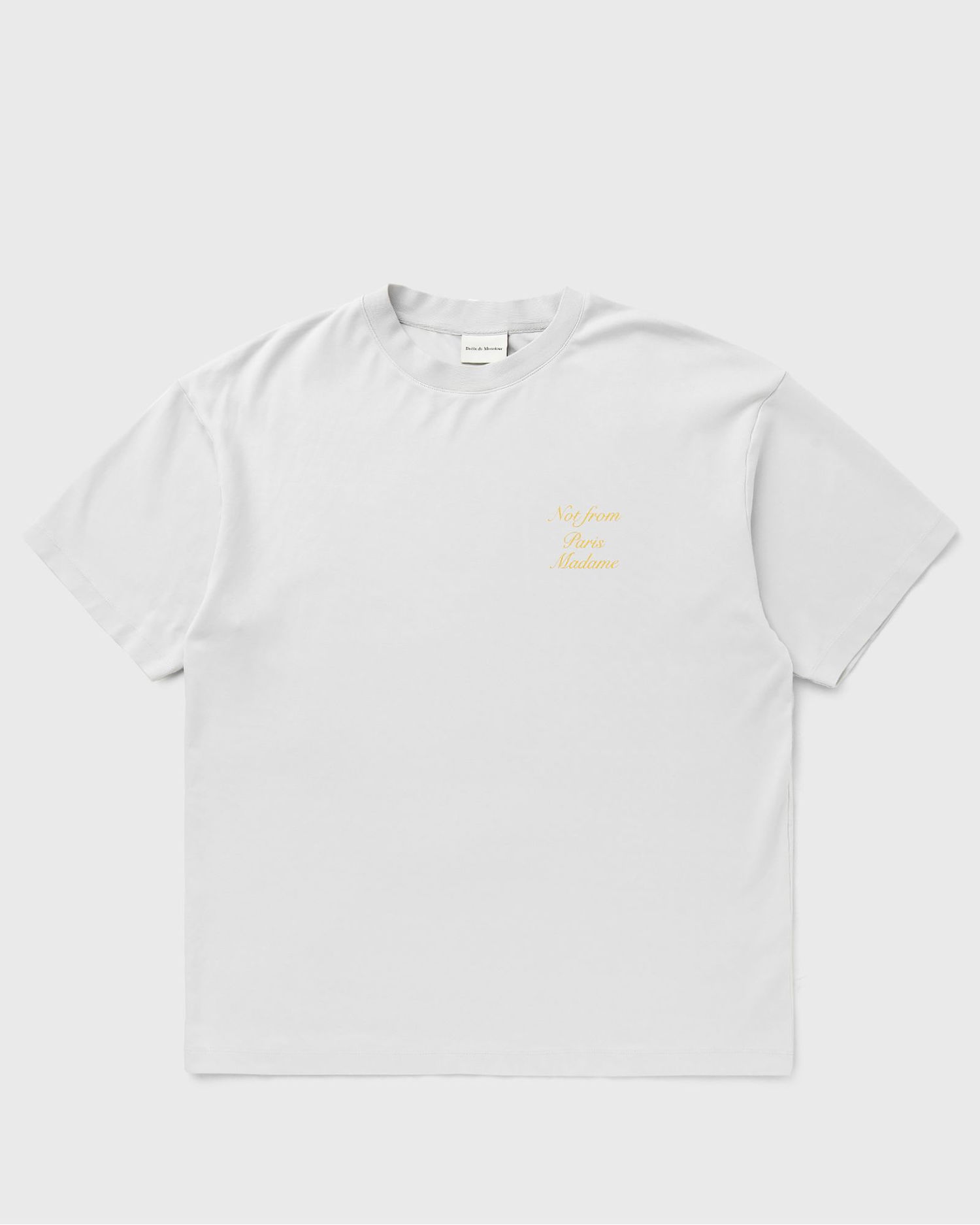 Majica kratkih rukava Drôle de Monsieur Slogan Calligraphy T-Shirt Bijela | I-TS209-CO002-LGR, 0
