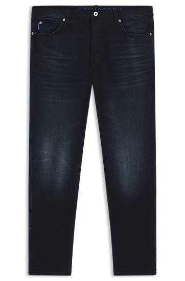 Jeans BOSS Tapered-Fit Stretch Denim Jeans Plava | 50541586