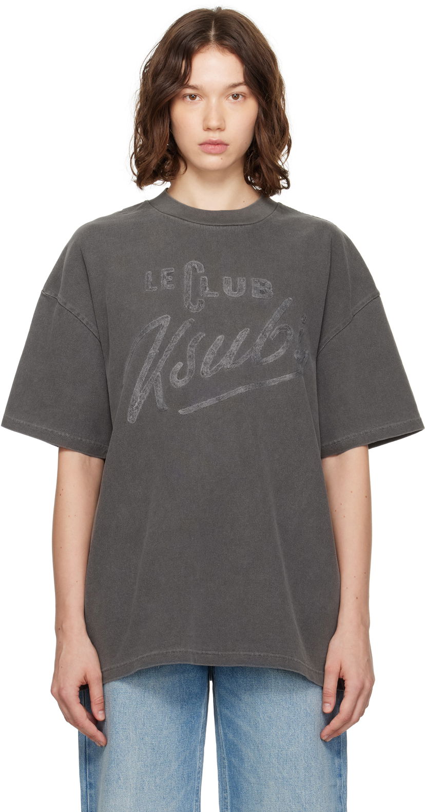 Majica kratkih rukava Ksubi Ksubi 'Le Club' Boyfriend T-Shirt Siva | WPF25TE005