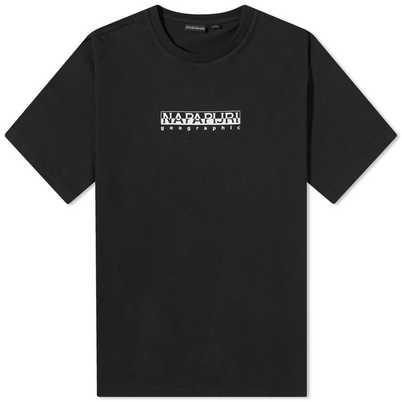 Majica kratkih rukava Napapijri Box Logo Crna | NP0A4H8S0411