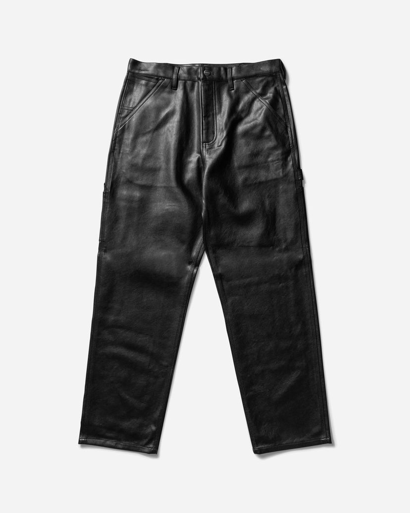 Cargo hlače Carhartt WIP Single Knee Leather Pants Crna | I034446 89XX