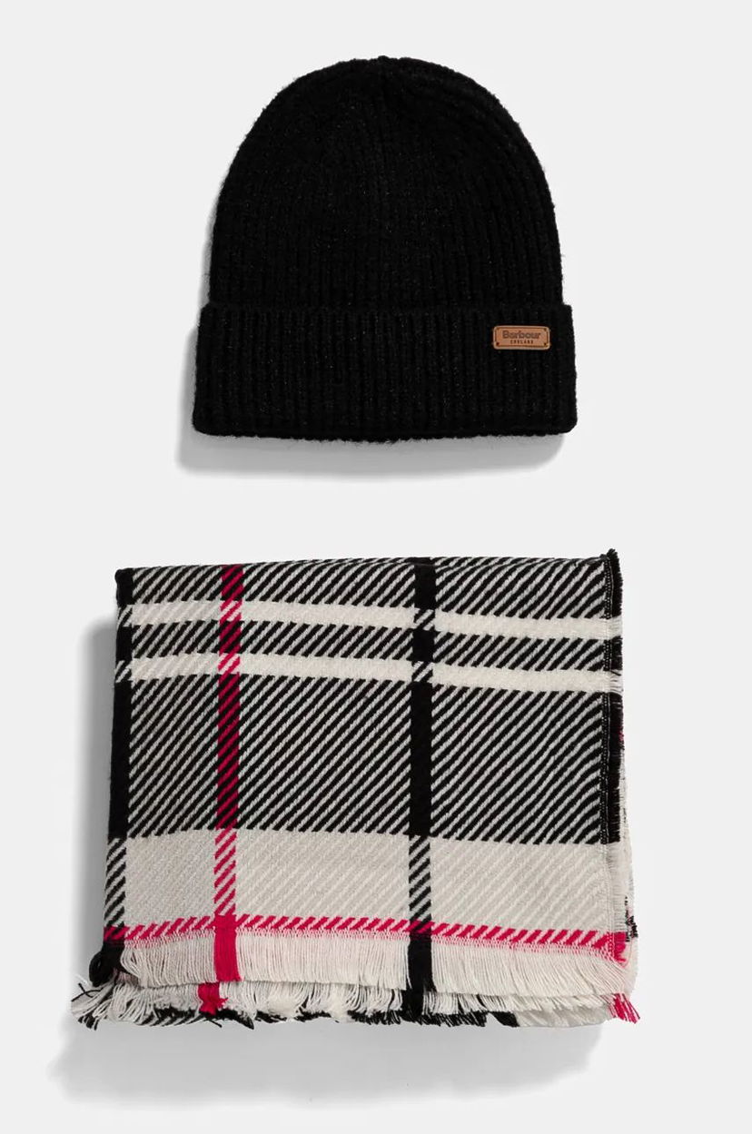 Šal Barbour Knit Beanie Hat And Scarf Set Višebojno | LGS0094