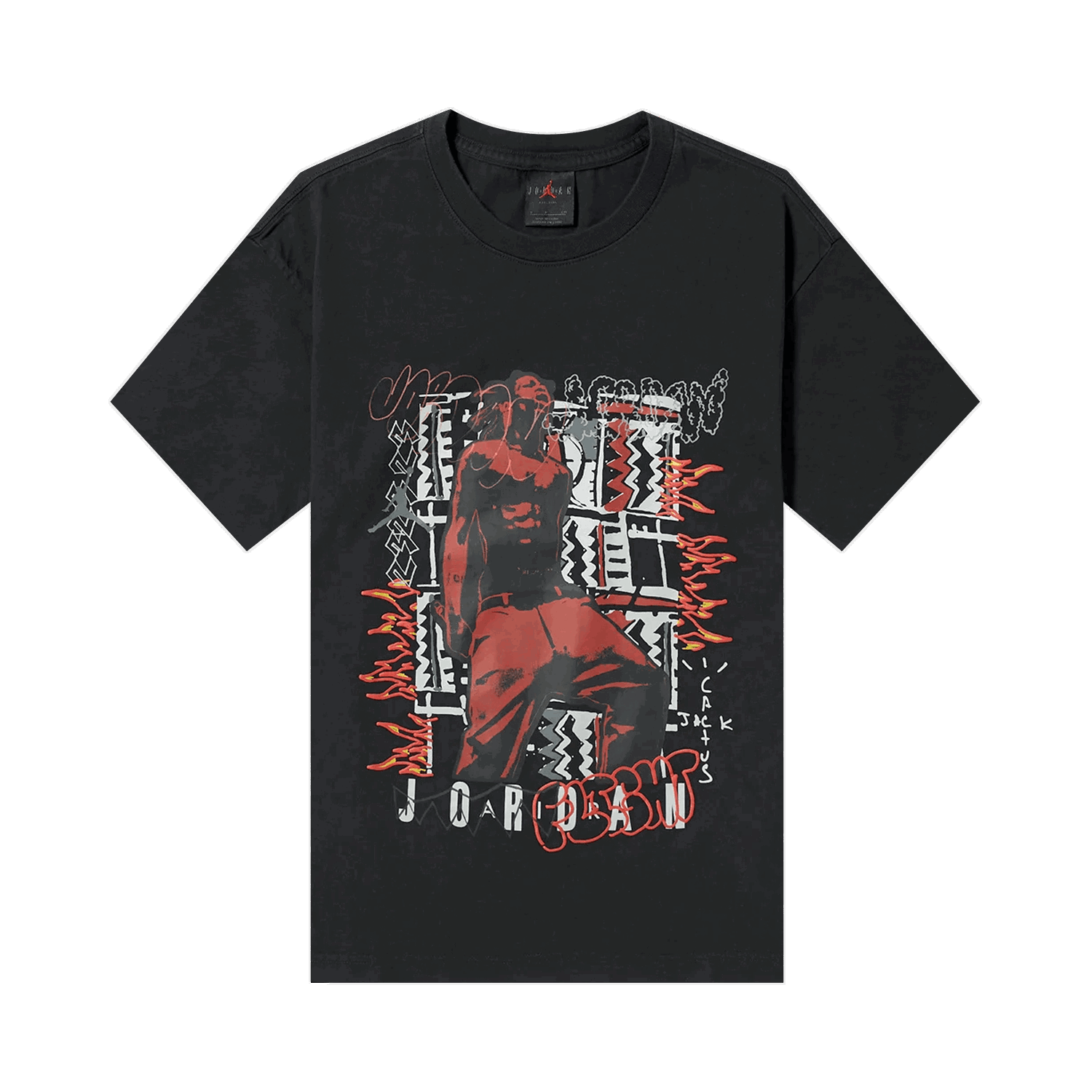 Majica kratkih rukava Cactus Jack by Travis Scott Air Jordan x T-Shirt Crna | CK4030 010, 0