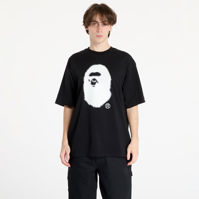 Majica kratkih rukava BAPE Pixel Ape Head Relaxed Fit Tee Black Crna | 001TEK801348M BLK