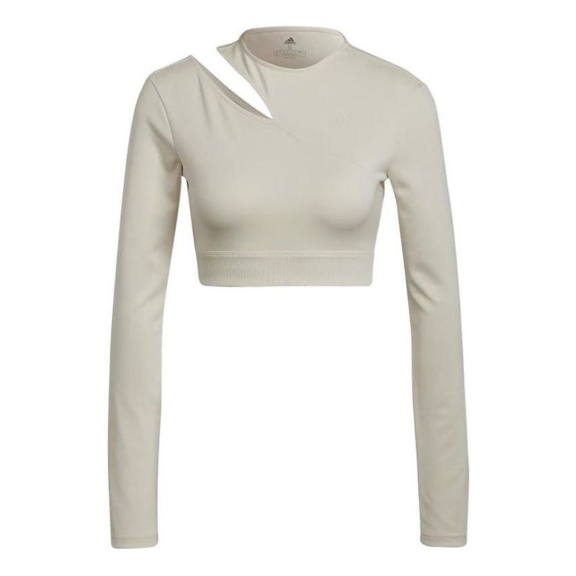 Crop top adidas Originals Sports Long Sleeve Crop Top Bež | HM3180