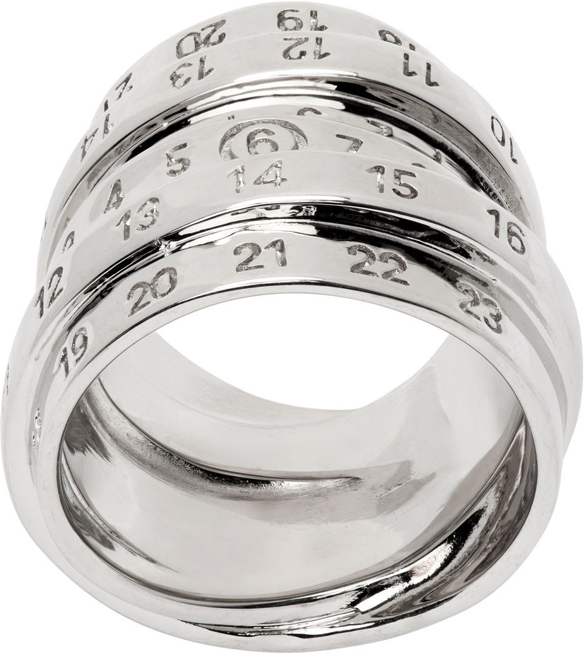 Prsten Maison Margiela MM6 Maison Margiela Silver-Tone Numeric Ring Metalik | SM6UQ0102 P6627