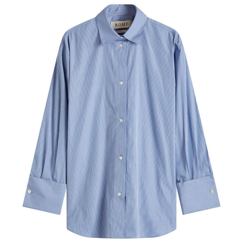 Košulja Róhe Oversized Stripe Shirt Plava | 414-19-099