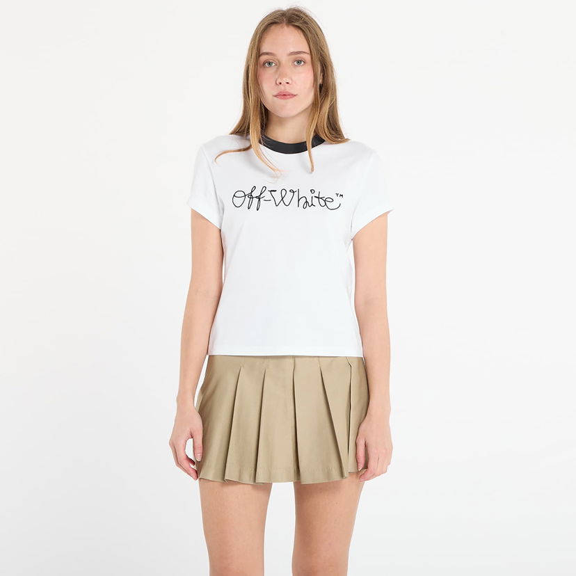 Majica kratkih rukava Off-White Emb Script Logo Fitted T-Shirt Bijela | OWAA112F25JER0010148