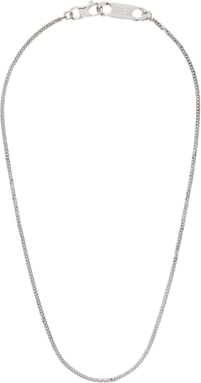 Ogrlica Maison Margiela MM6 Maison Margiela Silver Mixed Chain Necklace Metalik | SM6UU0081 P8371