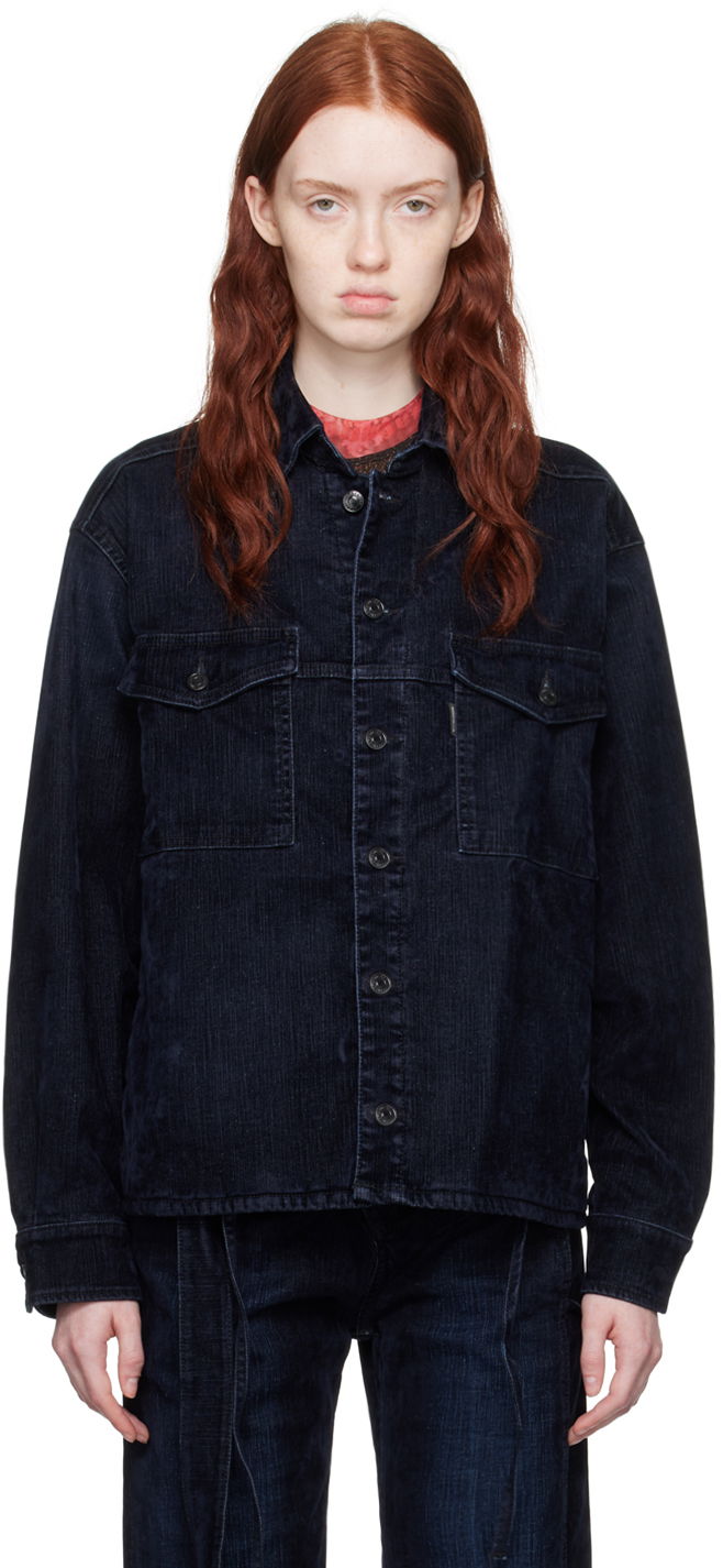 Jakna Ottolinger Ottolinger Oversized Denim Jacket Tamnoplava | 1700410