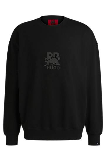 Džemper BOSS HUGO x Red Bull Cotton-Terry Sweatshirt Crna | 50542806