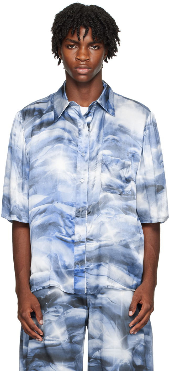 Košulja Collina Strada Collina Strada Dolphin Print Sunny Shirt Plava | XX3940