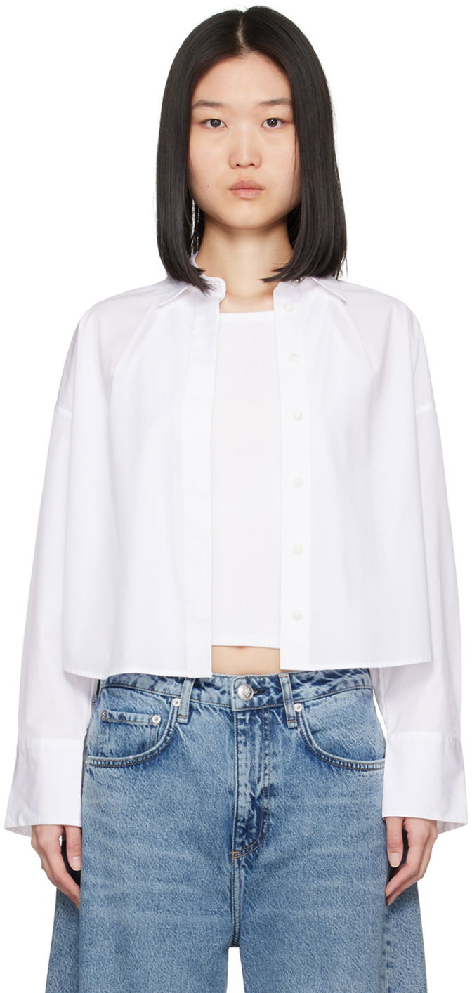Košulja rag & bone Rag & Bone Martha Cropped Shirt Bijela | WAW24PA0024602