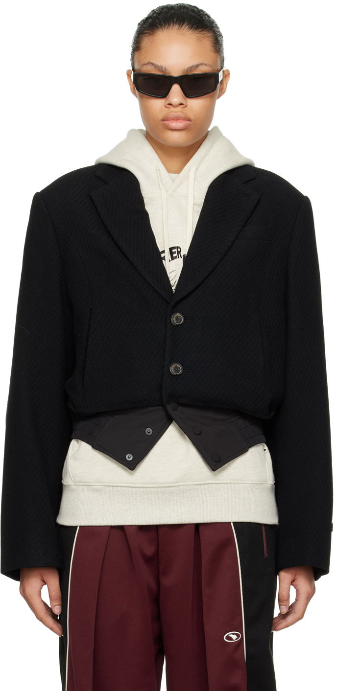 Prsluk ADER ERROR Paneled Cropped Blazer Crna | BMADFWBZ0101BK, 0