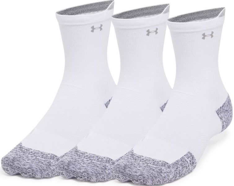 Čarape Under Armour Run Cushion 3-Pack Crew Socks Bijela | 1387043-101