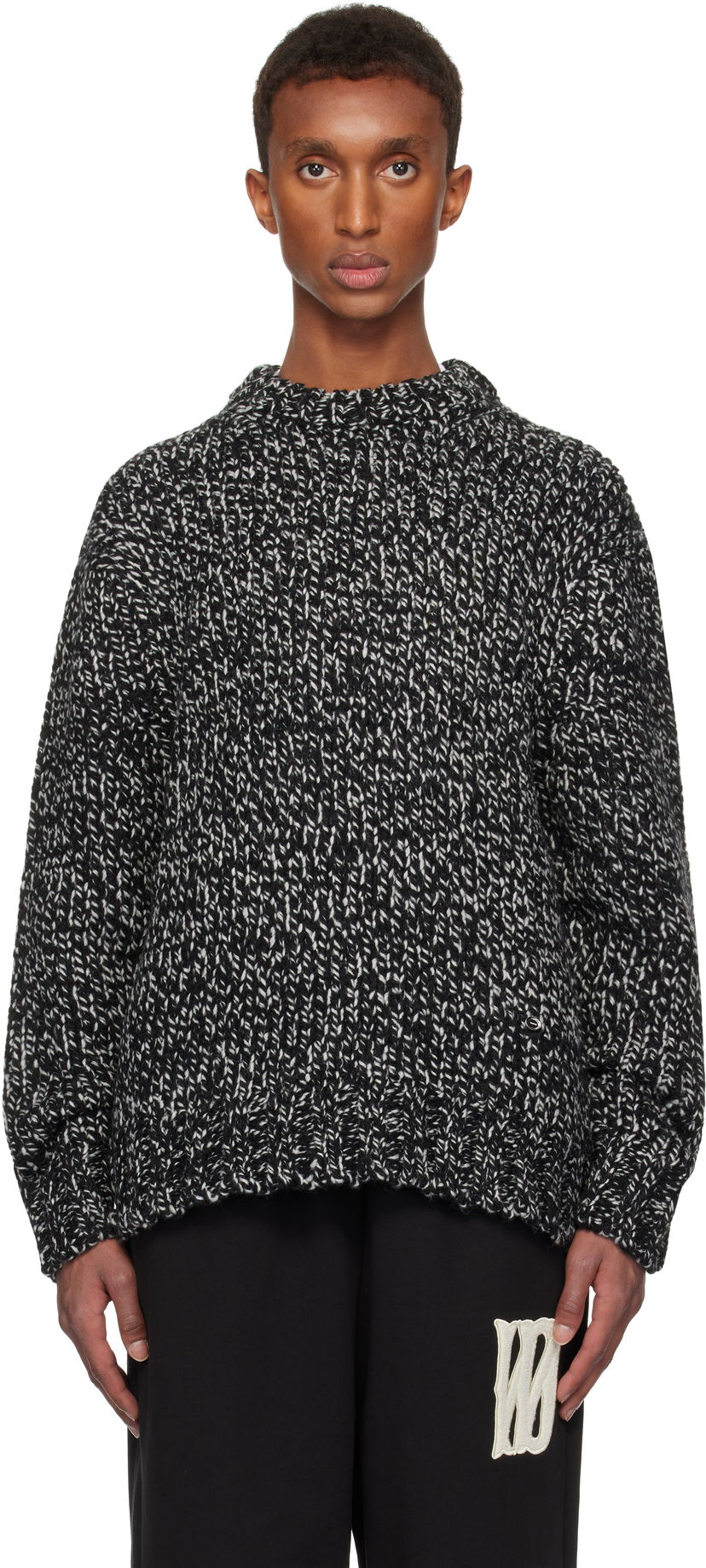 Džemper We11done We11done Chunky Knit Sweater Crna | WD-KT3-24-649-U-B2