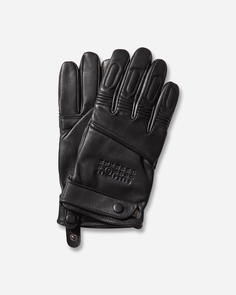 Rukavice Maison Margiela Agnelle Leather Gloves Crna | SH2TS0003 900