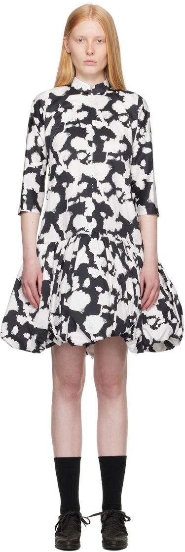 Haljina Comme des Garçons Comme des Garçons Cotton Satin Printed Dress Crna | RO-O013-051, 0