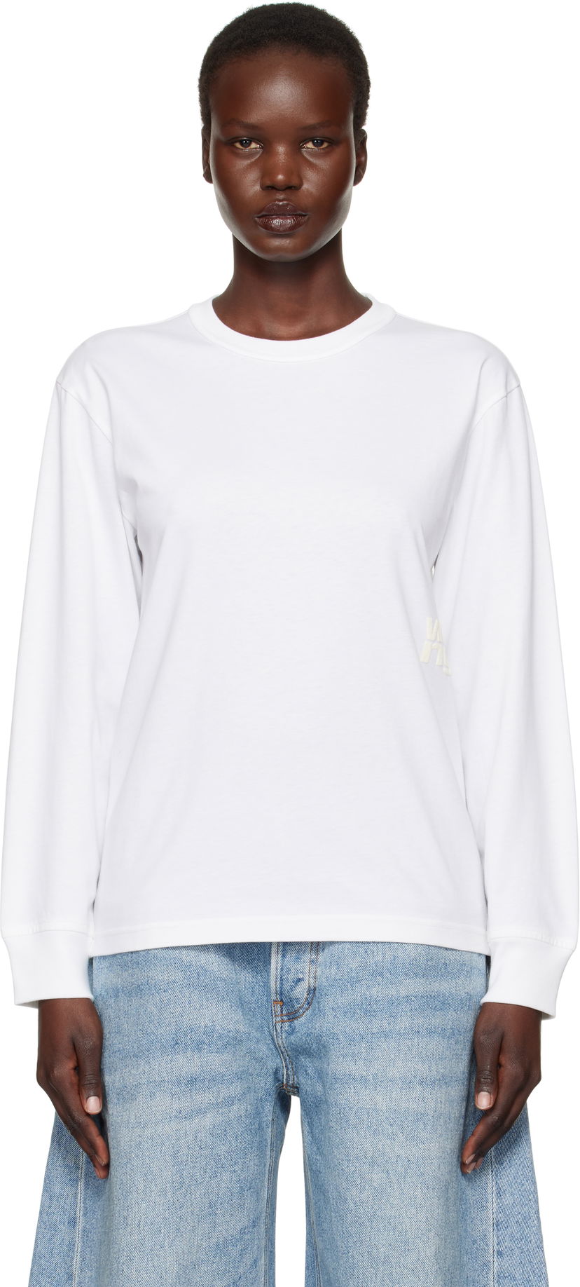 Majica kratkih rukava Alexander Wang Long Sleeve Puff Logo T-Shirt Bijela | 4CC3241519