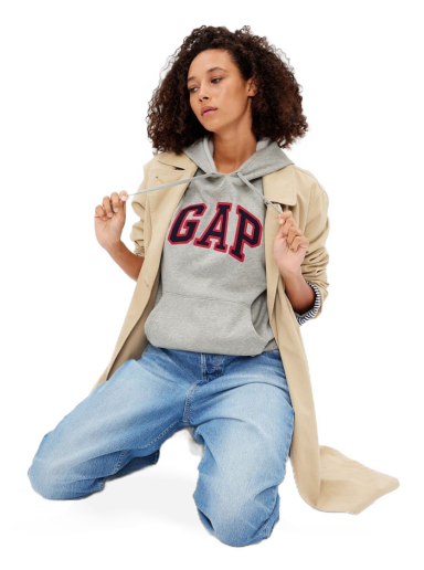 Dukserice GAP V- Heritage Po Hoodie Siva | 463506-06