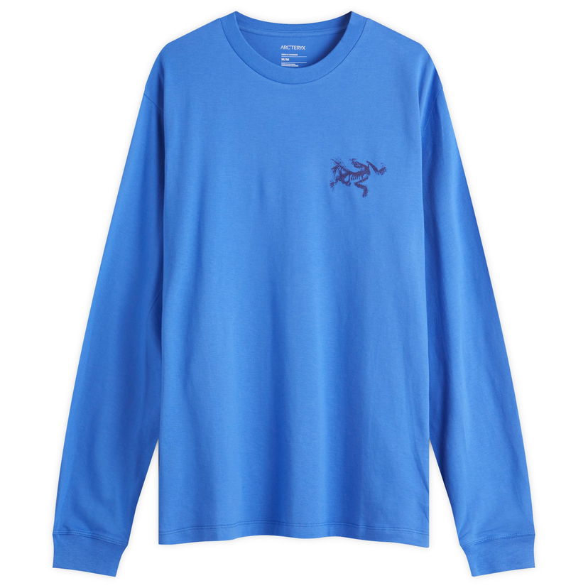 Majica kratkih rukava Arcteryx Kragg SL Cotton Bird Tile Long Sleeve T-Shirt, Size Large Plava | X000009537-021882