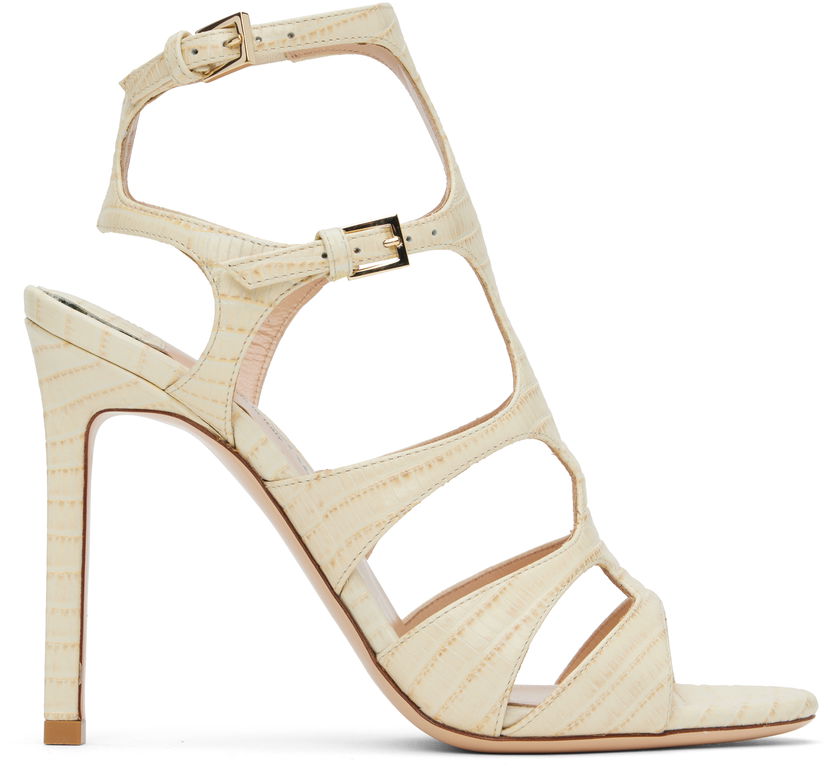 Dodaci Tom Ford TOM FORD Lizard Paradis Heeled Sandals Bež | W3613-LCL381P