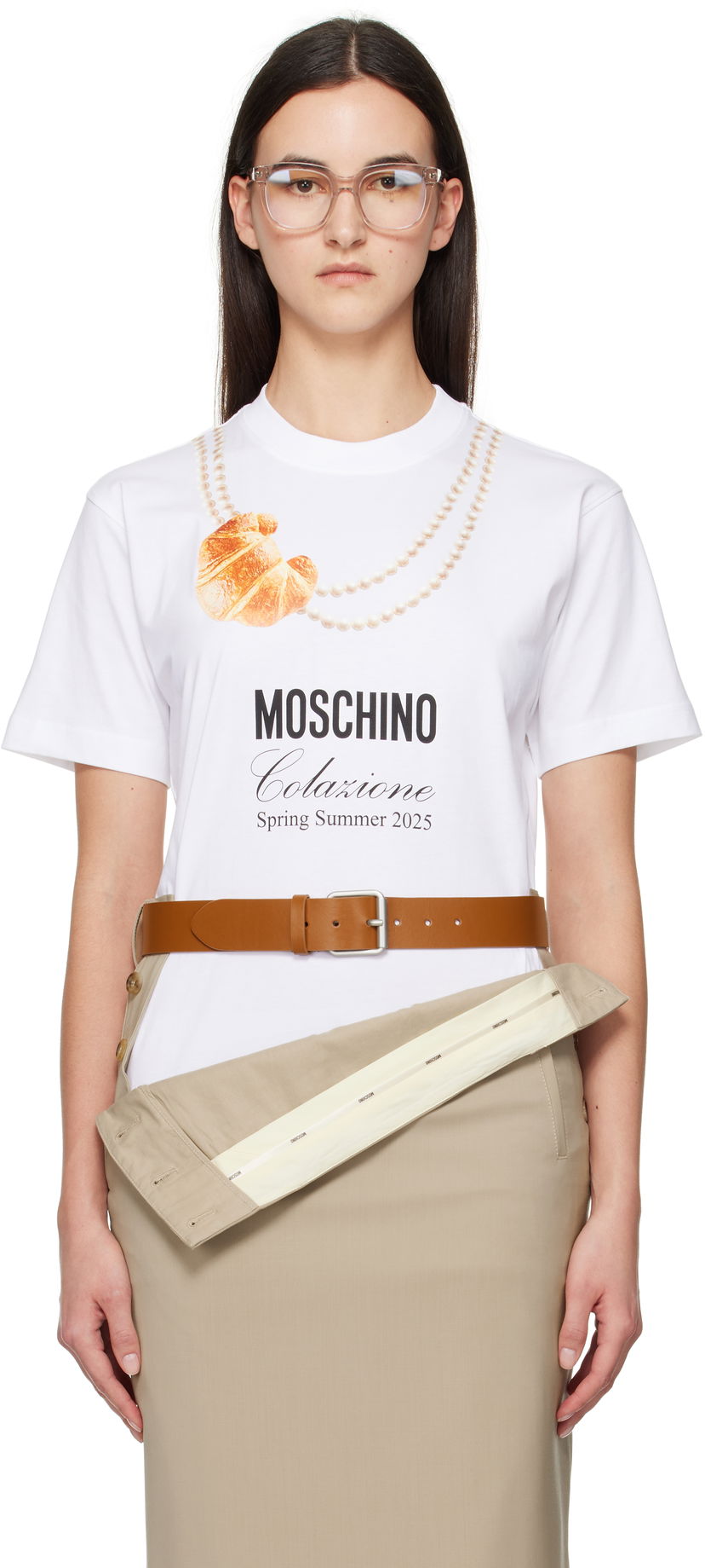 Majica kratkih rukava Moschino Moschino Breakfast Graphic T-Shirt Bijela | A070305411001
