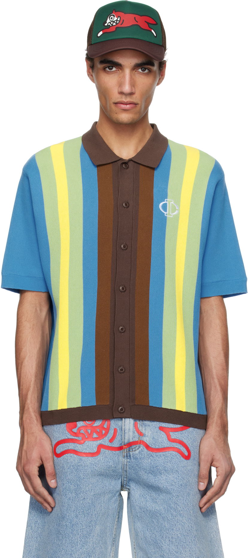 Džemper BBC IceCream ICECREAM Jacquard Knit Short Sleeve Polo Višebojno | IC25124