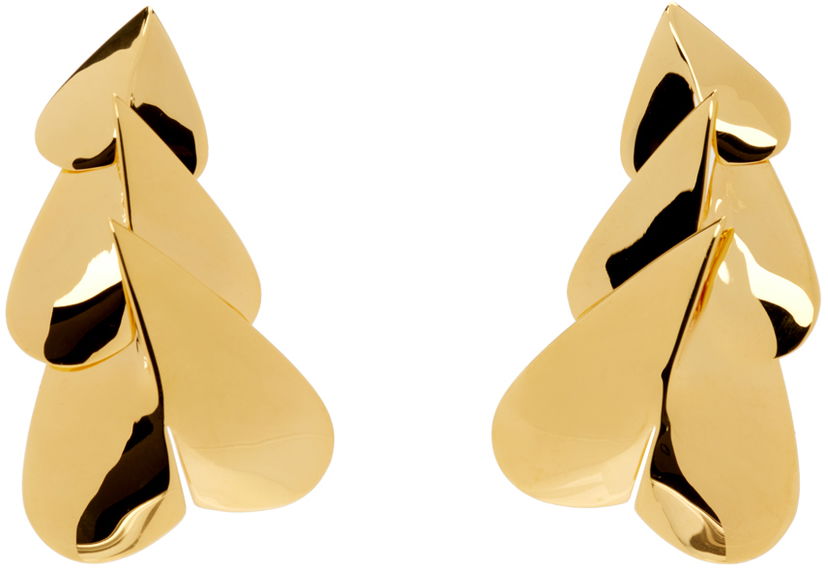 Naušnice Alaïa Long Heart Shaped Drop Earrings Žuta | AA2B071LA006
