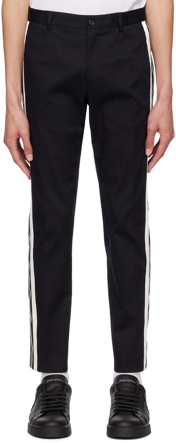 Hlače Dolce & Gabbana Black Band Trousers Crna | GVWJETFUFHT