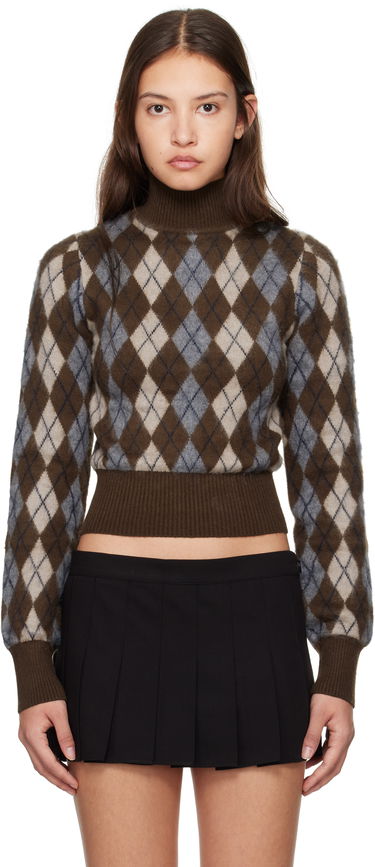 Džemper GUIZIO Guizio Delia Argyle Cropped Turtleneck Sweater Smeđa | H24603S047, 0