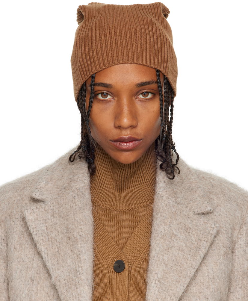 Kapica Studio Nicholson Studio Nicholson Ribbed Beanie Smeđa | RUGO SNW - 1057