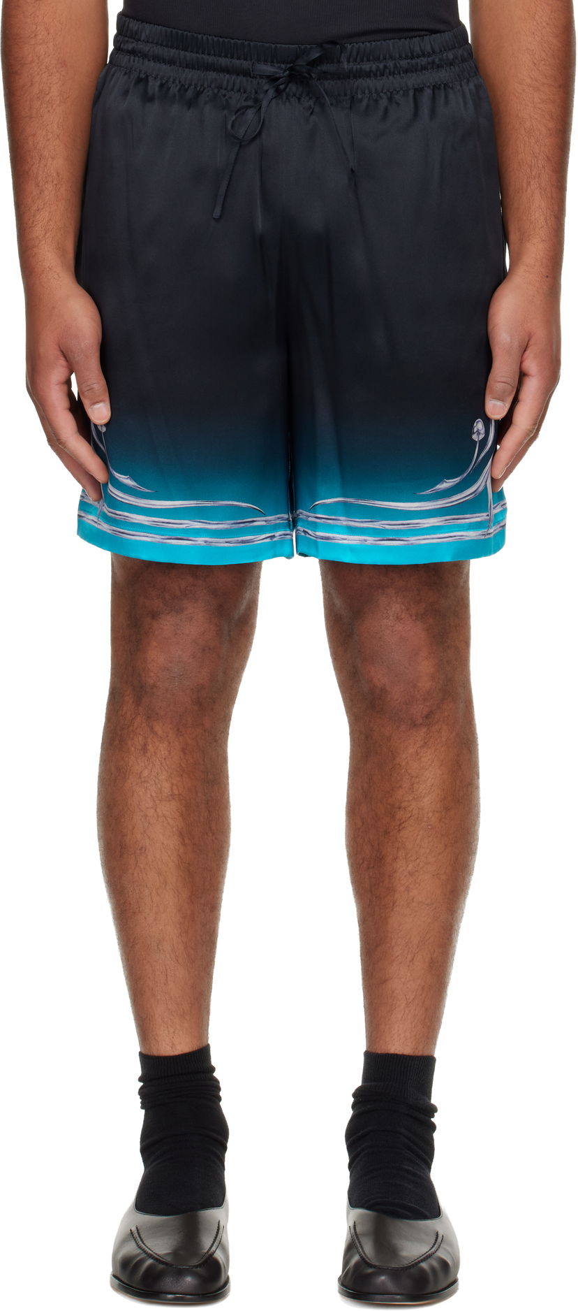 Kratke hlače Casablanca Blades Silk Satin Shorts Višebojno | M-AW25-TR-012-04
