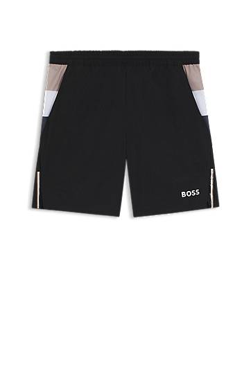 Kratke hlače BOSS Stretch Tennis Shorts with Moisture Management Crna | 50541370