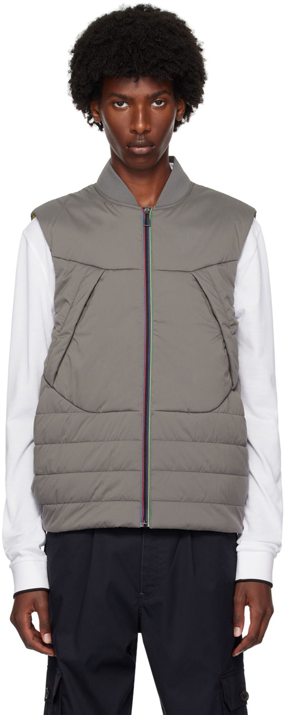 Prsluk Paul Smith PS Paul Smith Paneled Vest Siva | M2R-036Z-N21409-75