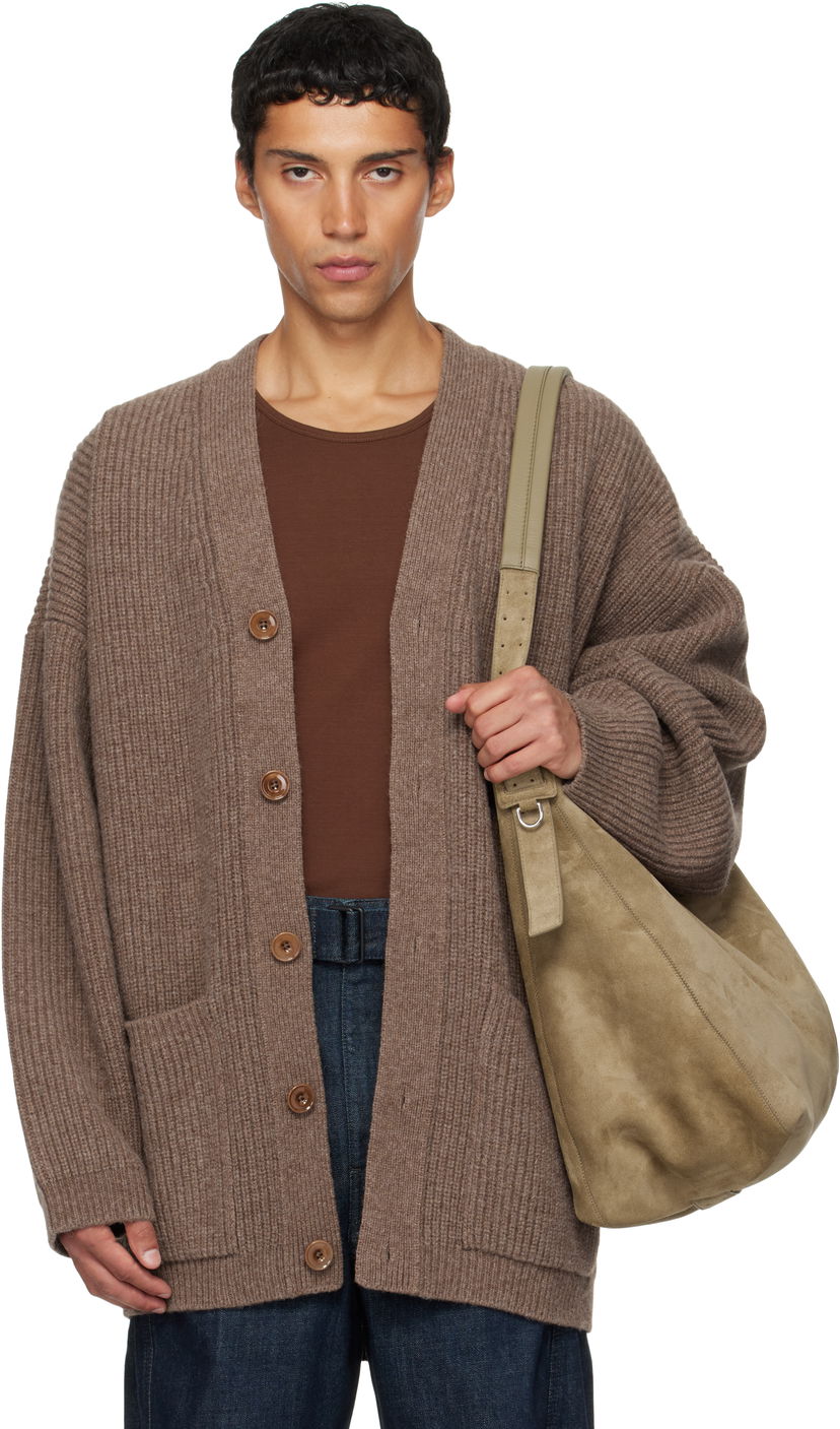 Džemper LEMAIRE Lemaire Cardicoat Knit Cardigan Smeđa | CO1139 LK107